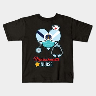 Massachusetts Nurse  - Love RN LPN CNA State Nursing Gift Kids T-Shirt